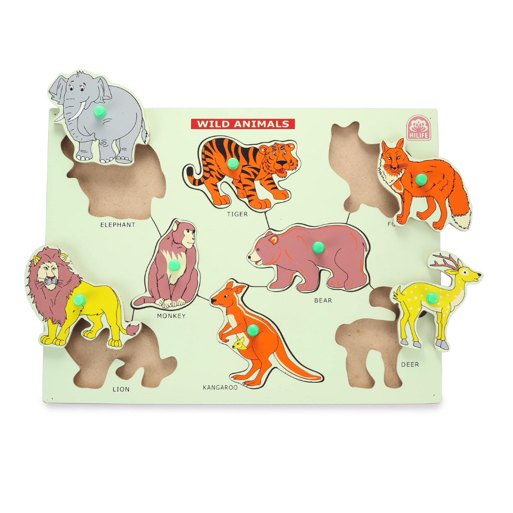 HLF10 WILD ANIMAL KNOBBED PUZZLE