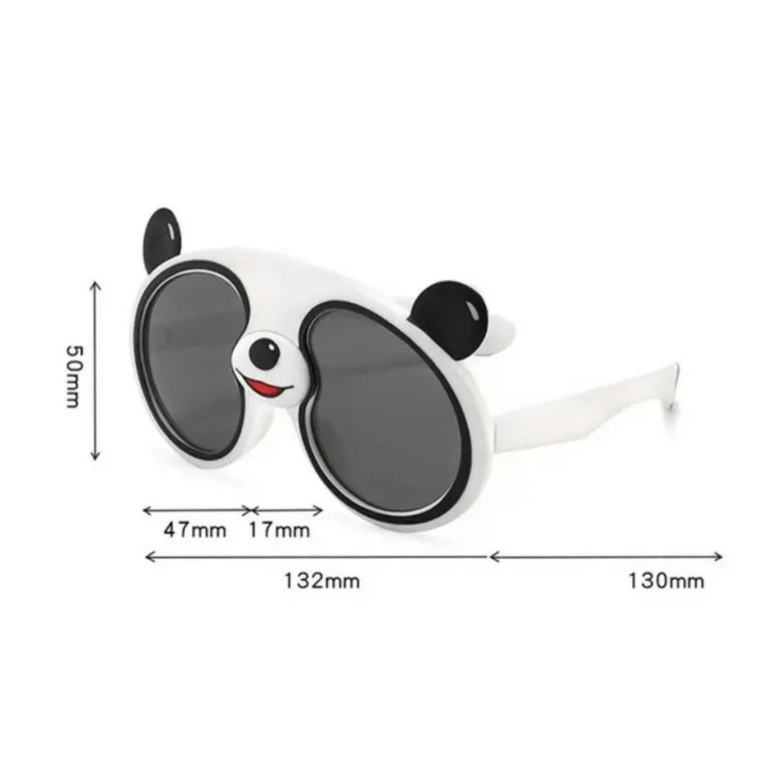 Kid Child Size Panda Soft Flexible Plastic Racer Sunglasses