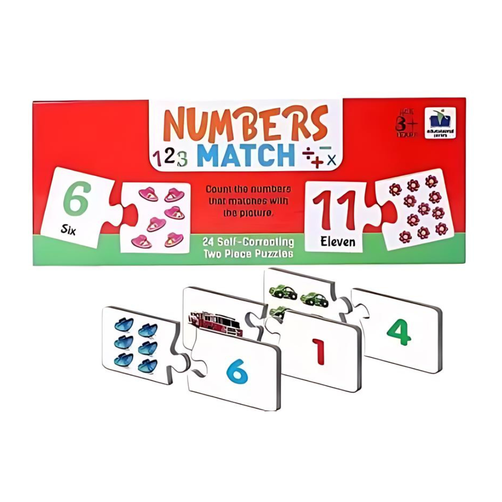 Number Match Jigsaw Puzzle (Multicolor) 3+