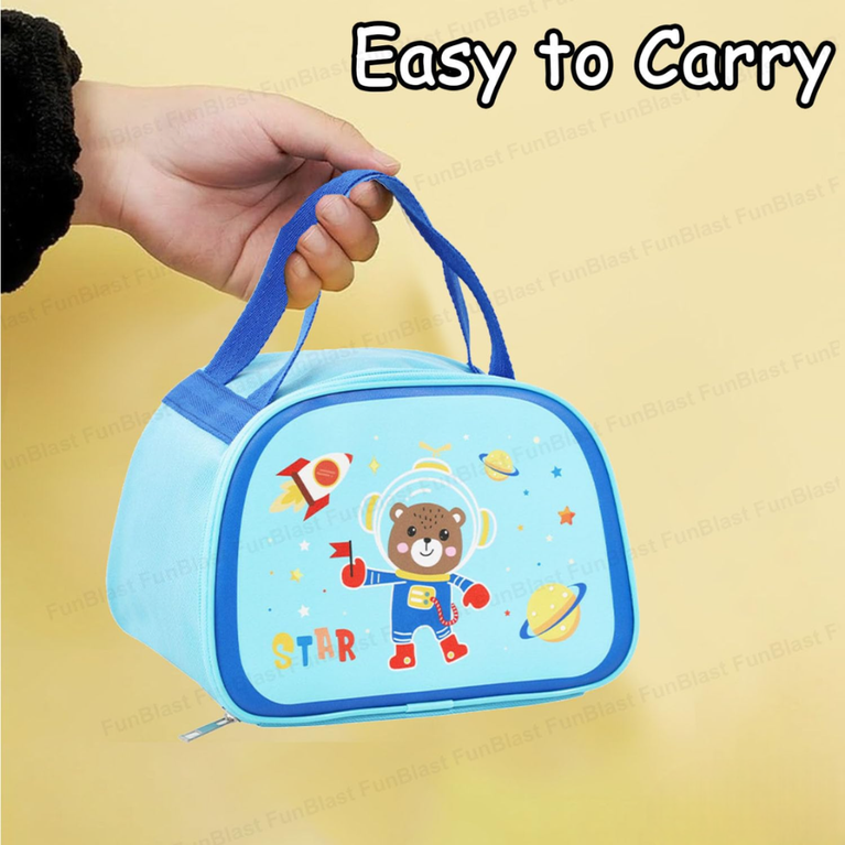 Kids Cartoon Insulated Tiffin Bag for School ,Multi-Purpose Travel Lunch Box