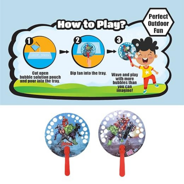 Bubble Magic FanBubs Marvel Avengers Theme For Kids 3 Years and Above