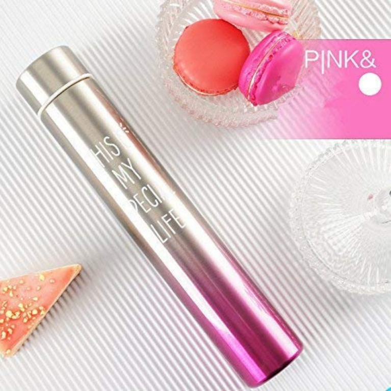 Mini Vacuum Insulated Thermosteel Bottle for Women, Stainless Steel, BPA Free, Rainbow, 310 ml /10oz Water Bottle