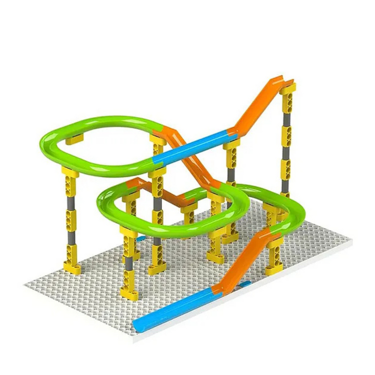 Blix Marble Run - 1, 118 Piece Construction Set, Design and Build Your Own Tracks, Marble Run Toys for Kids