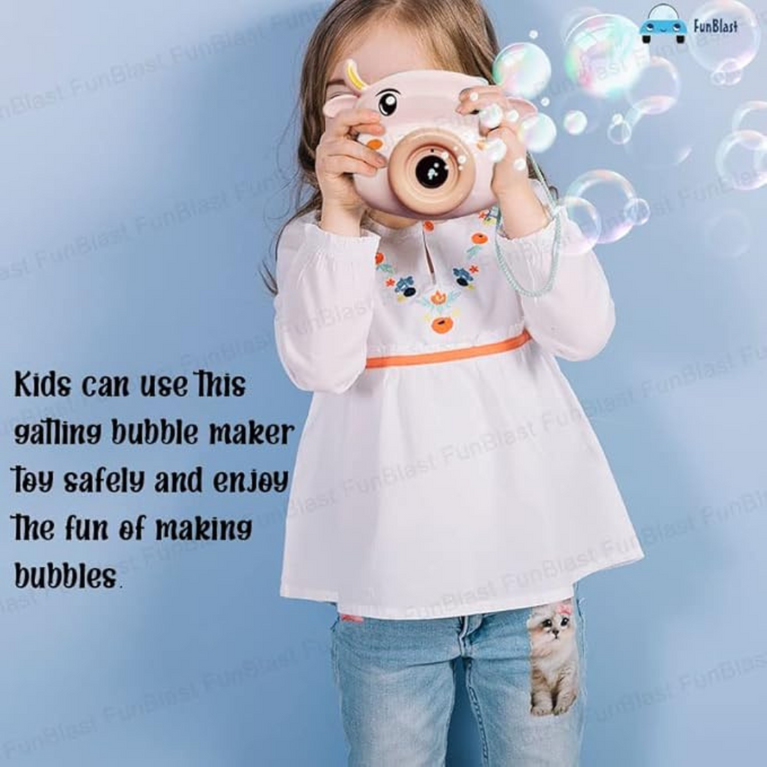 NINOS Bubble Camera Toy for Kids – Portable Bubble Maker & Blower Gun