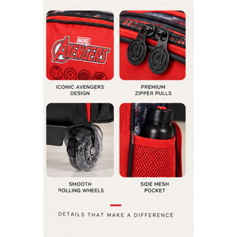 Marvel Avengers Kids Trolley Backpack | Trolley School Bag