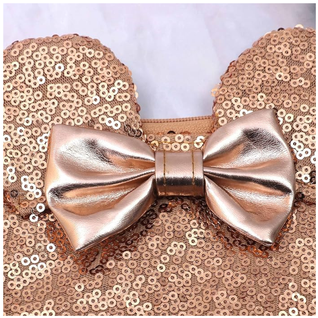 Li'l Diva Minnie Mouse Sequin Classy & Stylish Pack of 1 Purse in Golden Color for Girls 3 Years and Above