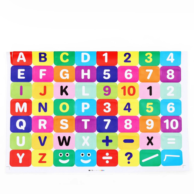 SEEKHO - 2 in 1 Learning Blocks Alphabet & Numbers includes multi-colour brick-sized blocks