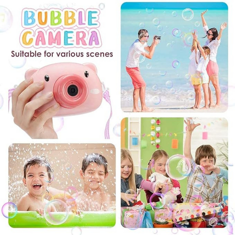 NINOS Bubble Camera Toy for Kids – Portable Bubble Maker & Blower Gun