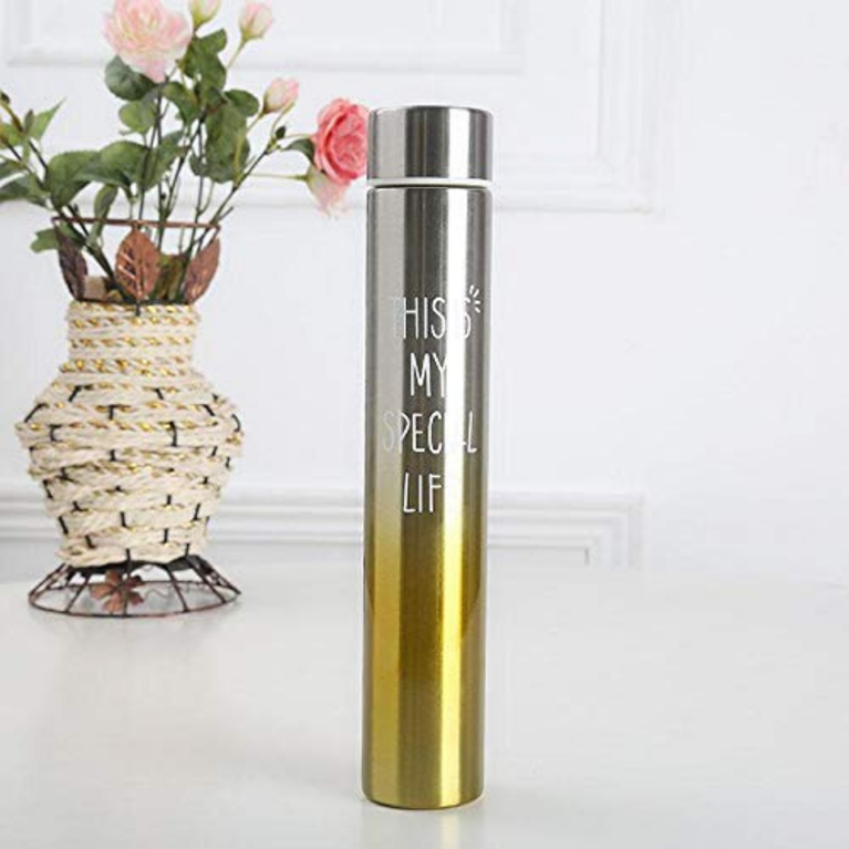 Mini Vacuum Insulated Thermosteel Bottle for Women, Stainless Steel, BPA Free, Rainbow, 310 ml /10oz Water Bottle