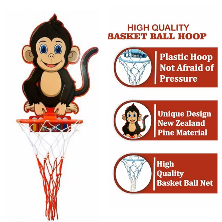 Awals-Animal Design Kids Mini Basketball Hoop Set