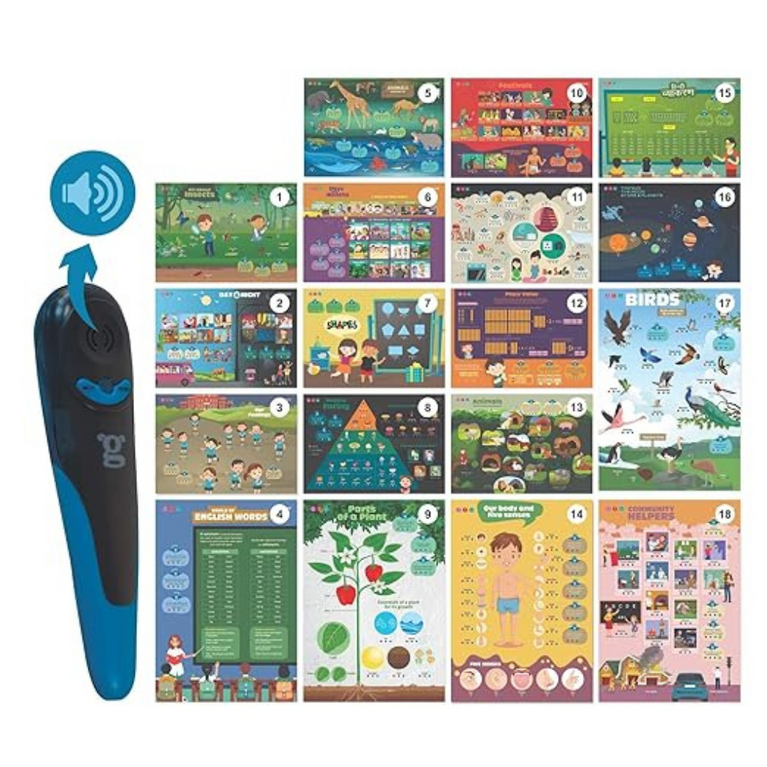 goDiscover- Interactive Smart Book with Talking Pen (Set of 9 Books) Fun Educational Toy for Kids.