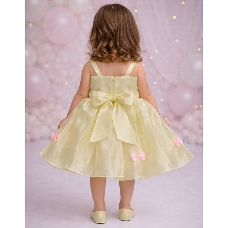 Toddler Girls’ Luxe Organza Party Collection – Elegant Occasion Gowns with Bow & Floral Accents