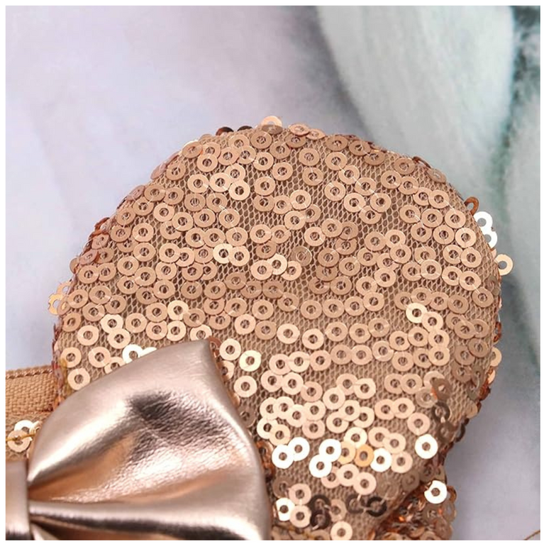 Li'l Diva Minnie Mouse Sequin Classy & Stylish Pack of 1 Purse in Golden Color for Girls 3 Years and Above