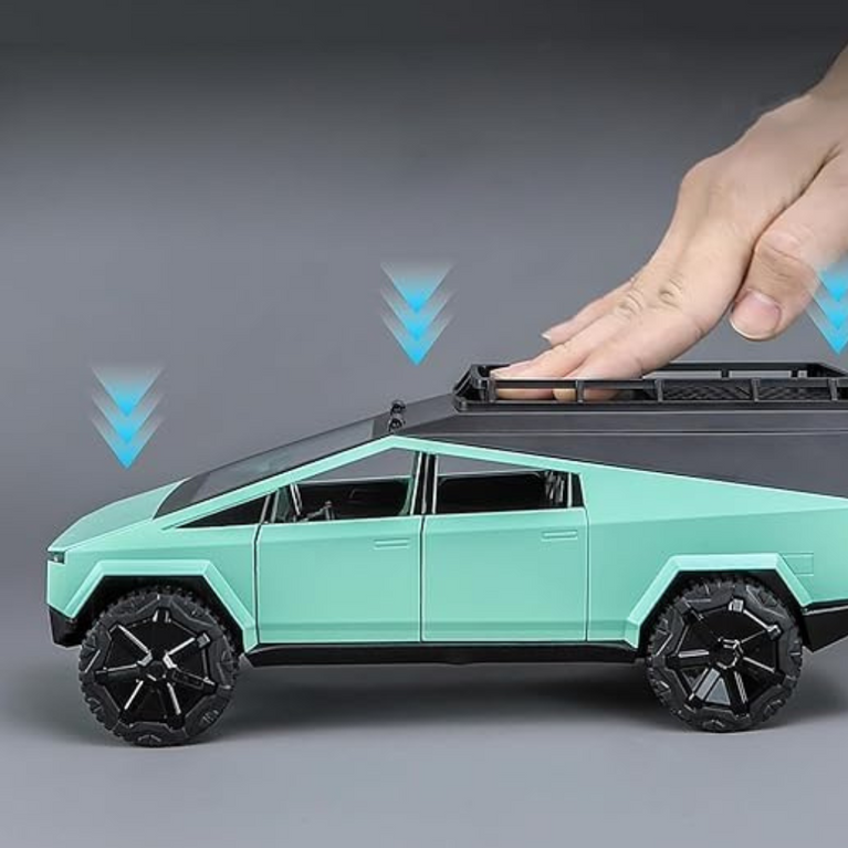 Nino's Tesla Cybertruck 1:24 Diecast Car with Lights & Sound