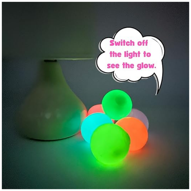 Scoobies Glowballs - A Perfect Kids' Fidget Balls - 6 Vibrant Colours