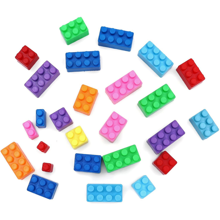 SEEKHO - 2 in 1 Learning Blocks Alphabet & Numbers includes multi-colour brick-sized blocks