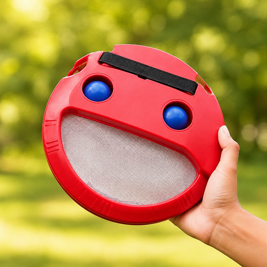 Catch & Throw Fun Game Set with Ball | Hand-Eye Coordination Outdoor & Indoor Sports Toy | Interactive Toss & Catch Game for Boys & Girls (3+ Years) – Red