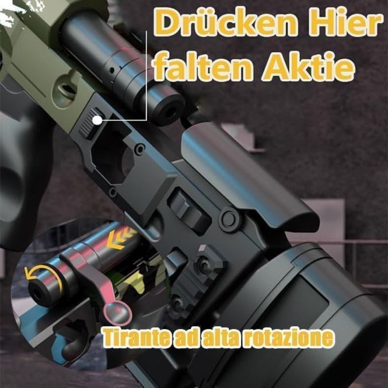 Kids Foam Dart Blaster MSR Sniper Gun Toy with Scope Stand Soft Bullet Shooting Toy for Boys