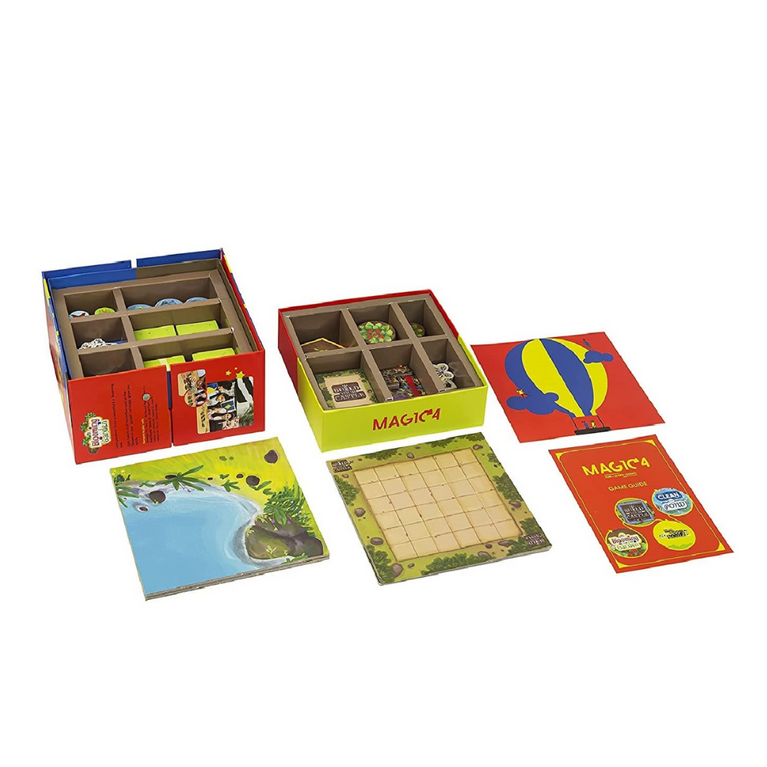 Magic4 -Games Fun and Learn, 4 in 1 Games, Board Game for Boys & Girls 4 Years and Above
