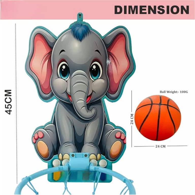 Awals-Animal Design Kids Mini Basketball Hoop Set