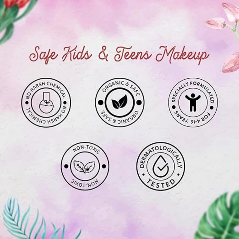 Whimsy 5-Piece Organic Makeup Kit for Girls, Preteens & Teens, Safe & Skin-Friendly Beauty Set.