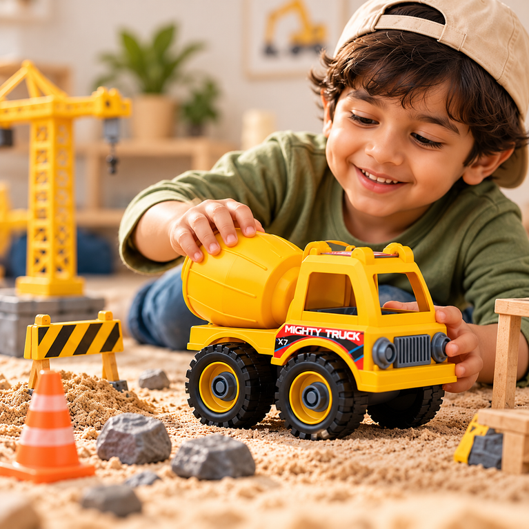 Mighty Machines Buildable Concrete Mixer Truck Toy for Kids