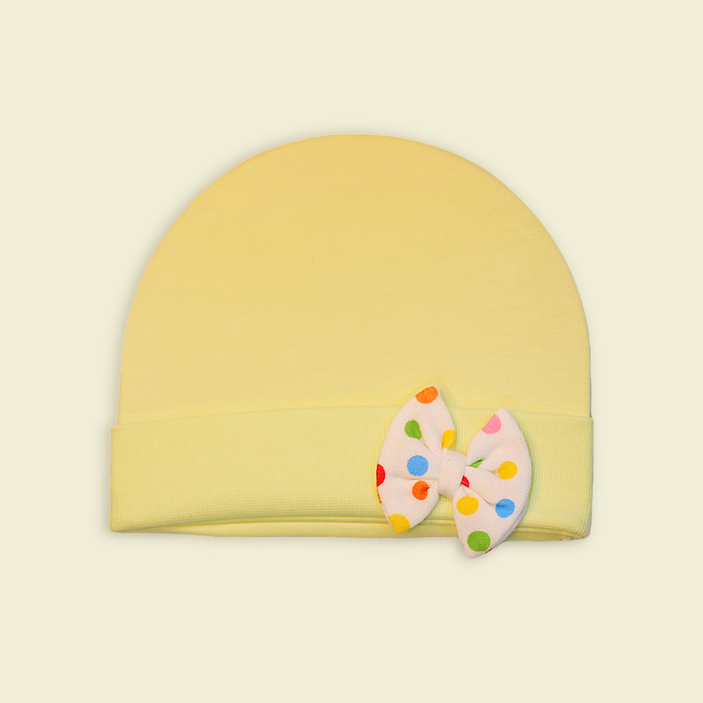 LH-INFANT ROUND CAP WITH BOW REGULAR