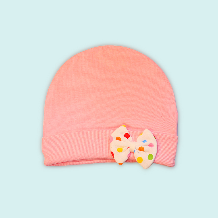 LH-INFANT ROUND CAP WITH BOW REGULAR