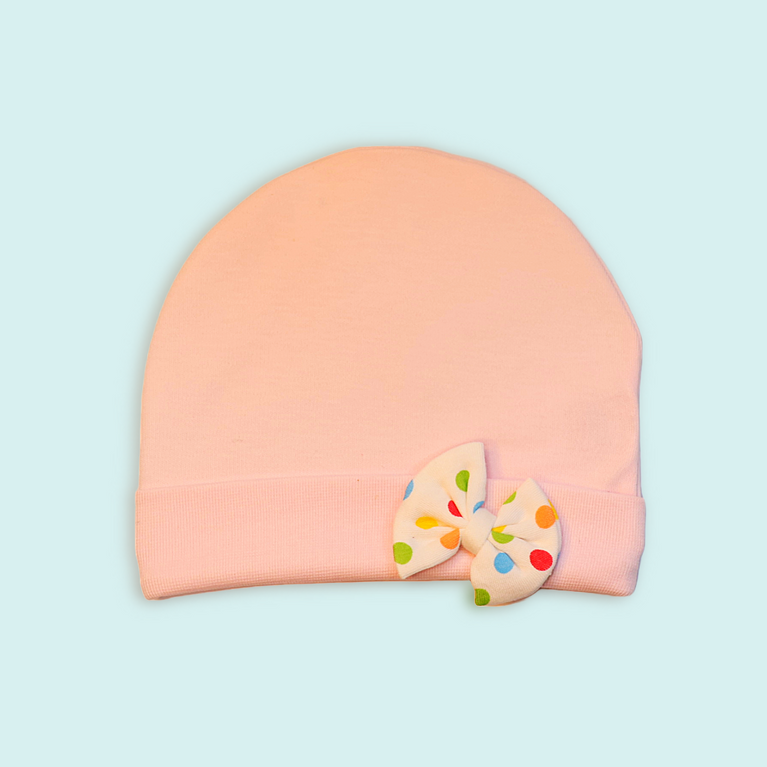 LH-INFANT ROUND CAP WITH BOW REGULAR