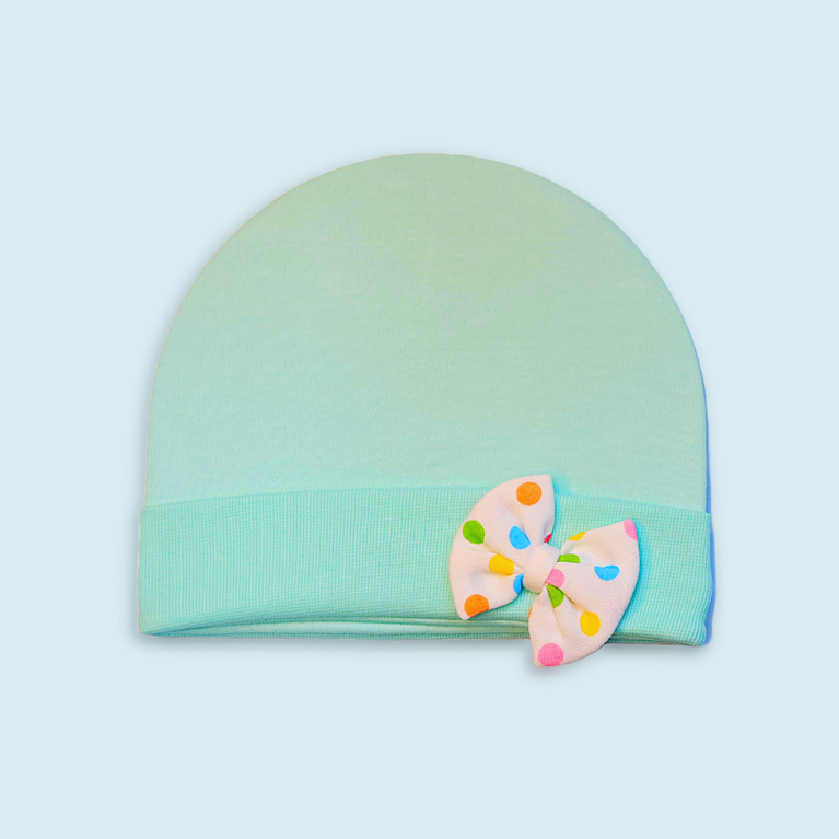 LH-INFANT ROUND CAP WITH BOW REGULAR