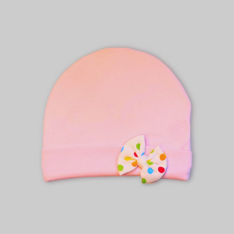 LH-INFANT ROUND CAP WITH BOW REGULAR