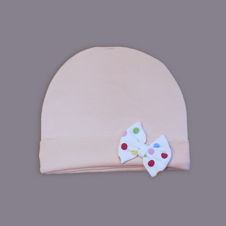 LH-INFANT ROUND CAP WITH BOW REGULAR