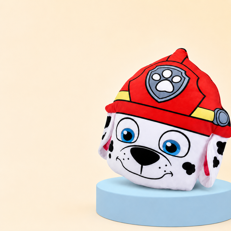 Kids Fire Rescue Puppy Plush Cushion – Soft & Huggable Stuffed Pillow Toy
