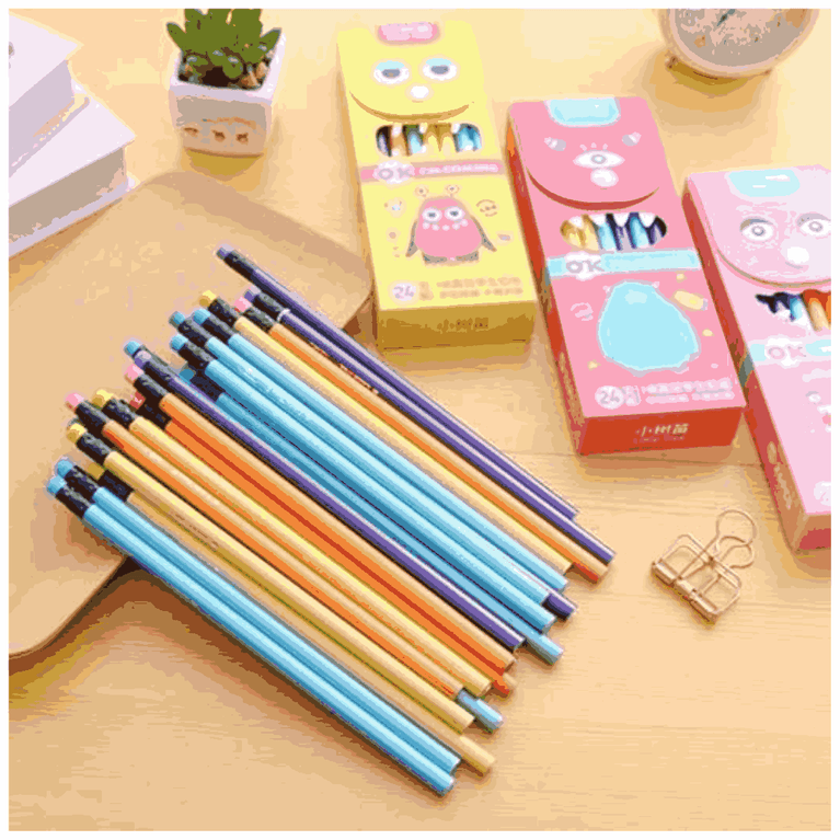 Monster Pencils, HB Pencil w/erasers, Monster theme gift, Monster theme stationery for Children