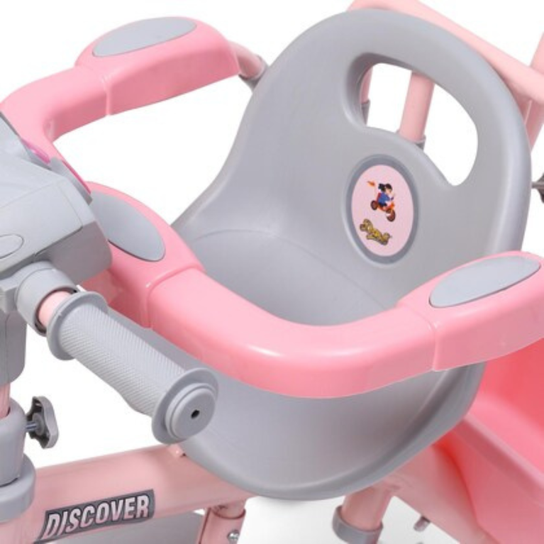 DASH- Discover 3 In1 Handle And Hooded Tricycle Kids Musical Plug and Play Parental Control Handle ,Trike for Indoor and Outdoor-Boys and Girls Up to 25 Kg