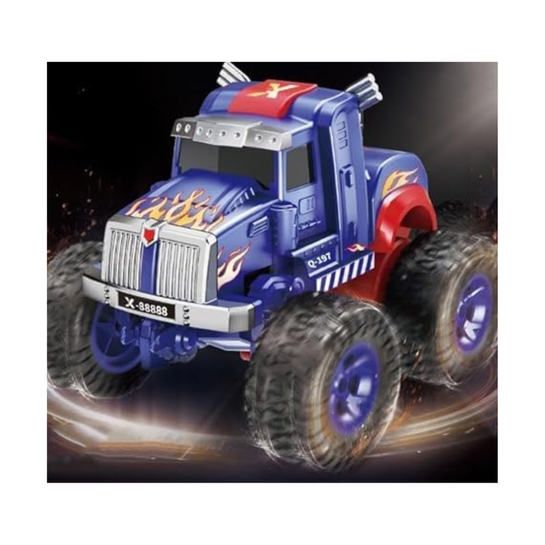 Kids Transform Remote Control Car 2-in-1 Convertible Robot Truck One Click Deformation RC Car with Rechargeable Battery