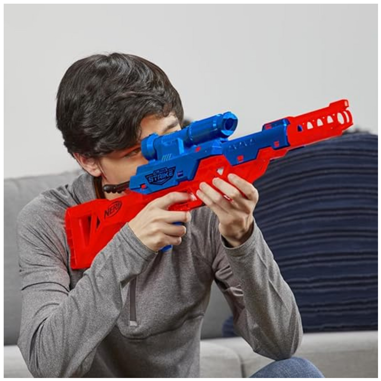 Nerf Alpha Strike Wolf LR-1 Blaster with Targeting Scope, 12 Nerf Darts