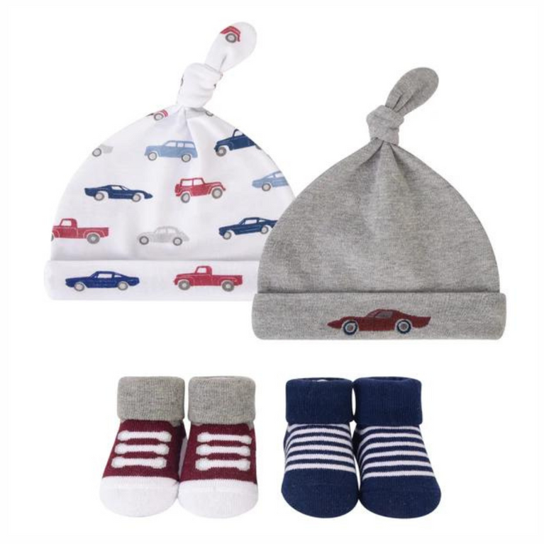 LH-HUDSON BABY CAP WITH SOCKS CAR