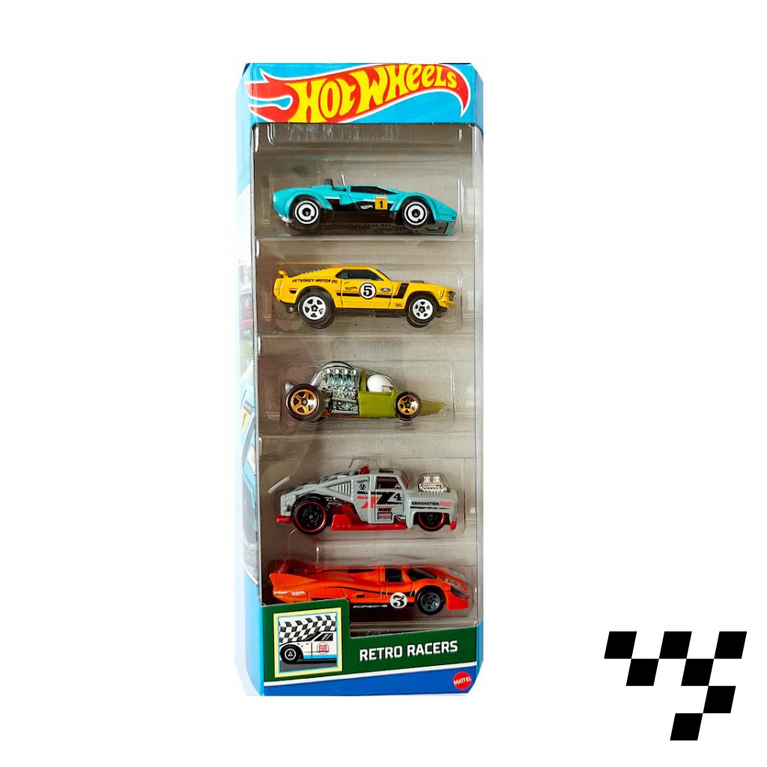 Hot Wheels- Diecast Free Wheel Toy Car Pack of 5-Multicolor