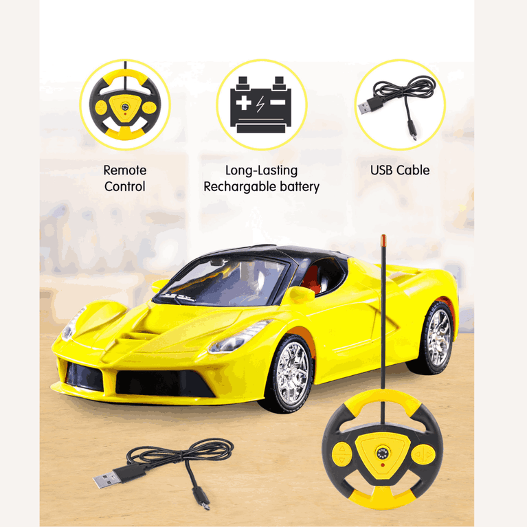 Remote Control Racing Car with Openable Doors Scale Ratio 1:16