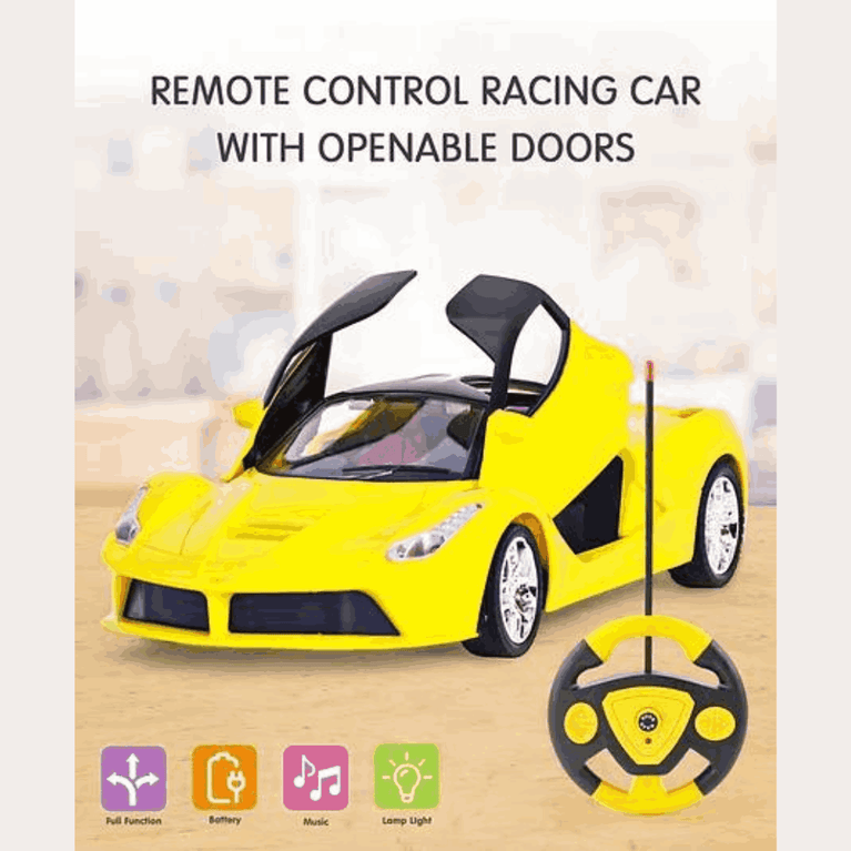 Remote Control Racing Car with Openable Doors Scale Ratio 1:16