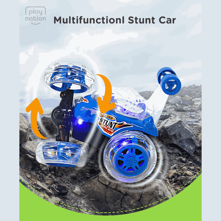 RC Stunt Vehicle 360° Rotating Rolling Car with Lights and Music