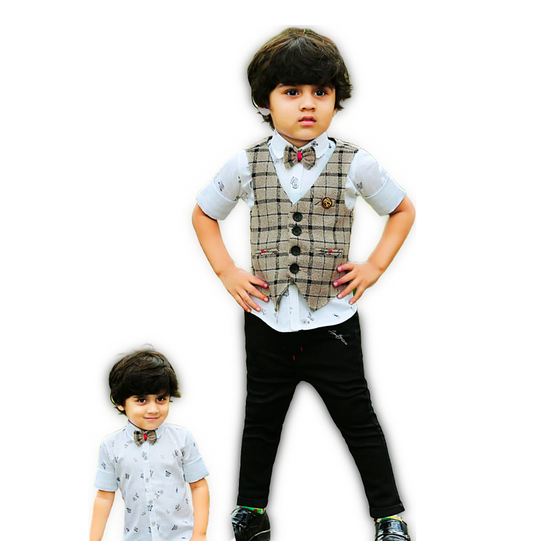 GOI-BOYS WAIST COAT SET 2242