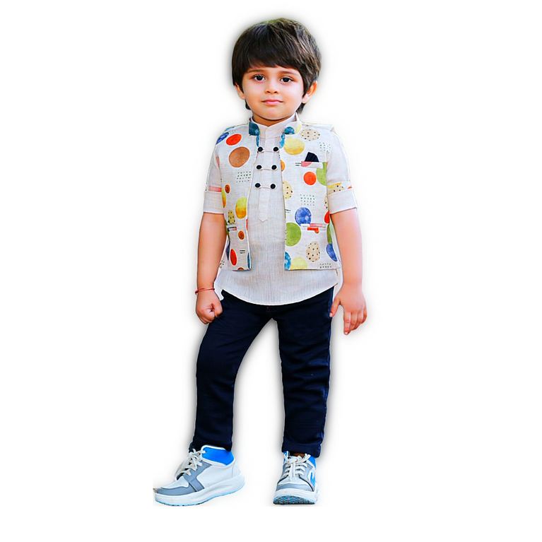 GOI-BOYS WAIST COAT SET 2297