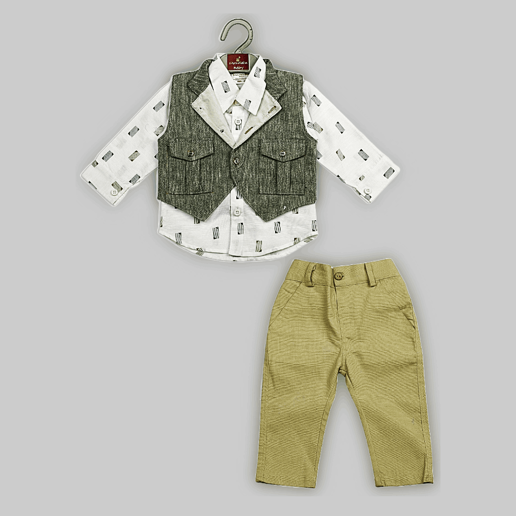 CB-F/S INFANT WAIST COAT  SET 2258