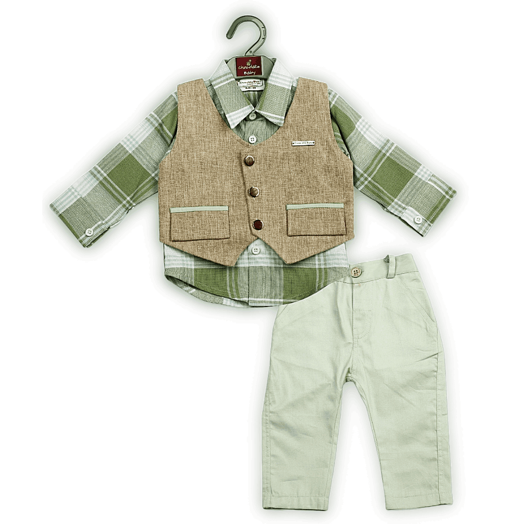 CB-F/S INFANT WAIST COAT  SET 2266