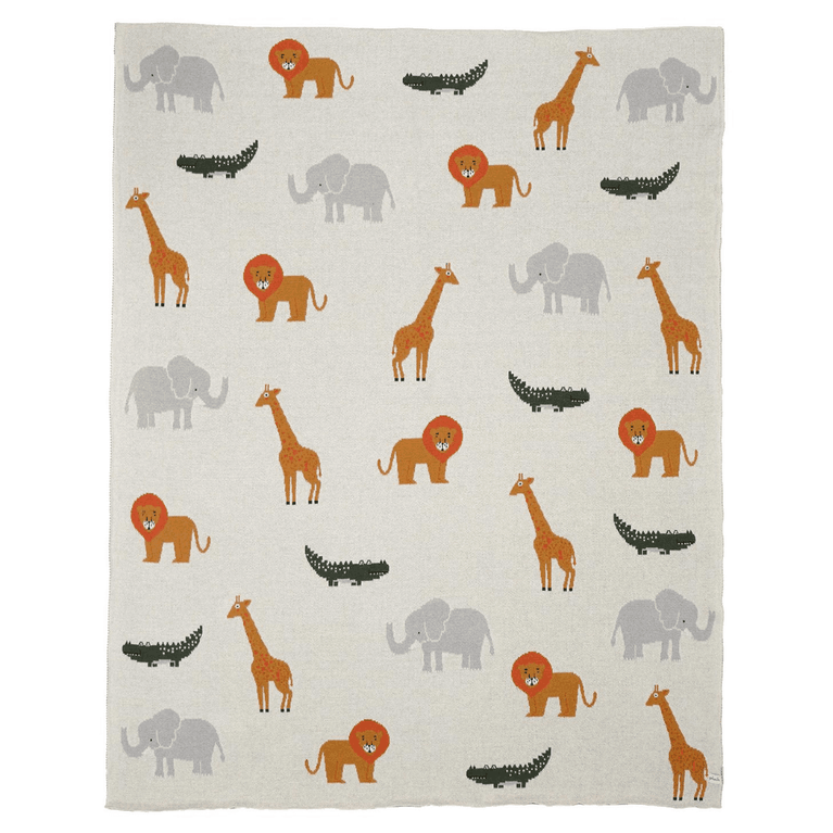 PLUCHI-BABY BLANKET WILD SAFARI