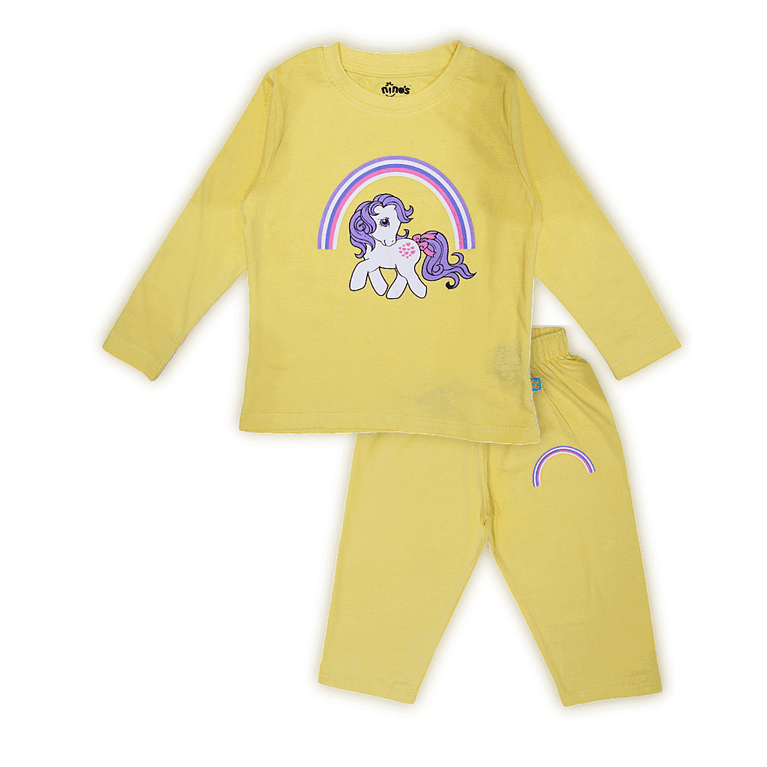 NINOS-F/S GIRLS SET PURPLE UNICORN