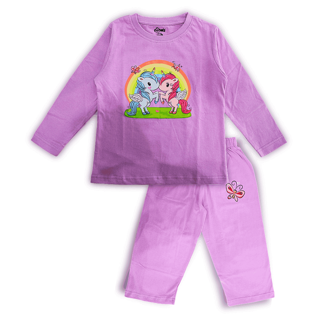 NINOS-F/S GIRLS SET UNICORN PAIR