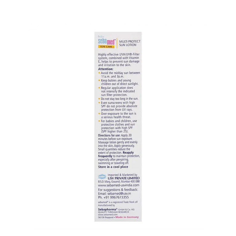 Sebamed Baby Sun Lotion |pH 5.5| Triple Protection with UVA/UVB- Filter |200 ml